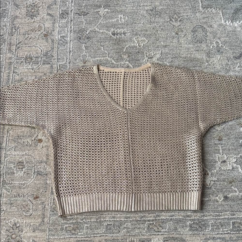 Elegant Tan Knit Sweater